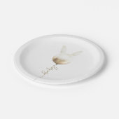 いくつかのバニー金ゴールドグリッターバルーンかわいい赤ちゃんシャワー ペーパープレート (アングル)