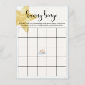 いくつかのバニー青い星空の赤ちゃんシャワービンゴゲーム エンクロージャーカード (正面)