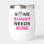 いくつかのパーソナライズされたバニーがワインのイースターの好意を必要とする (左面)