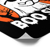 いくつかのブーシート幽霊レトロ面白いハロウィーン ポスター (角)