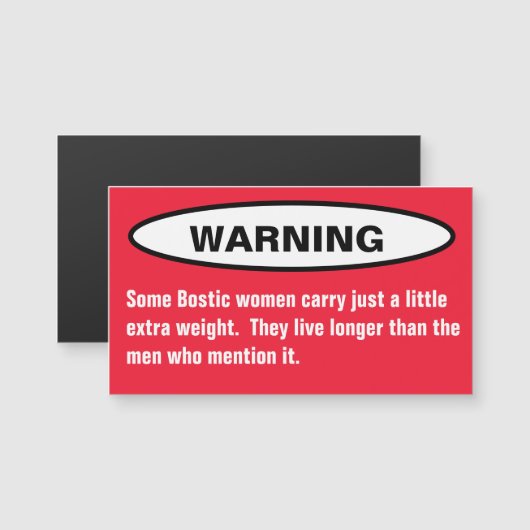 いくつかのボスティックNCノースカロライナ女性冷蔵庫用マグネット (正面/裏面)