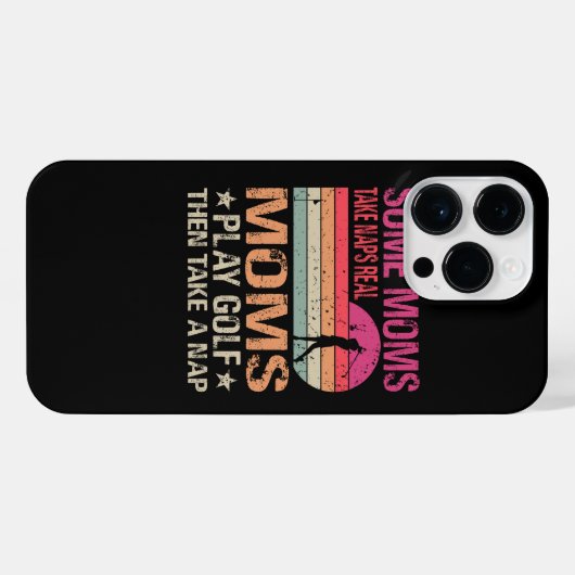 いくつかのママは実在昼寝を取る遊のMomsのゴルフ iPhoneケース (裏面横)
