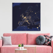 いくつかのヨーロッパおよび北欧の都市の都市の照明。 キャンバスプリント (インサイチュ (リビング))