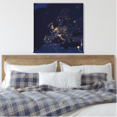 いくつかのヨーロッパおよび北欧の都市の都市の照明。 キャンバスプリント (インサイチュ (寝室))