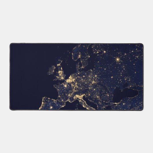 いくつかのヨーロッパおよび北欧の都市の都市の照明。 デスクマット (正面)