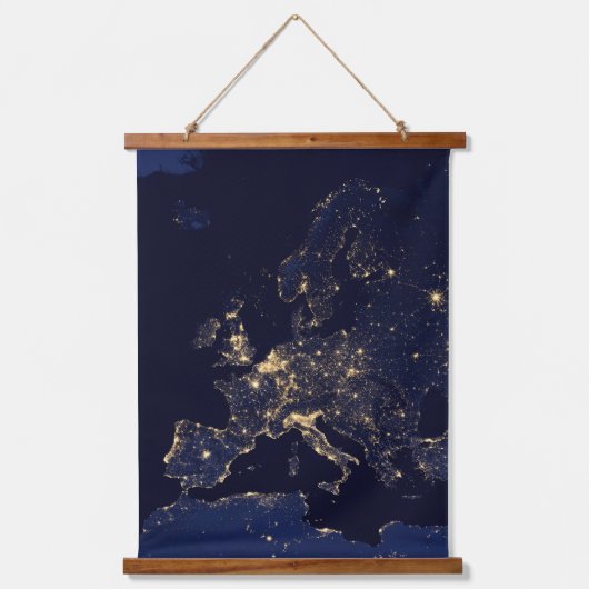 いくつかのヨーロッパおよび北欧の都市の都市の照明。 吊り下げ型タペストリー (正面)