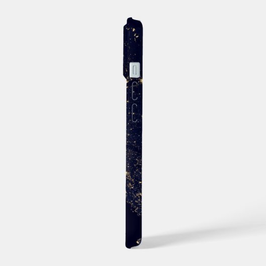 いくつかのヨーロッパおよび北欧の都市の都市の照明。 iPhone 15ケース (左側面)