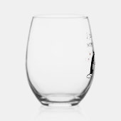 いくつかのワインのおもしろい引用文を救出 ステムなしワイングラス (右)