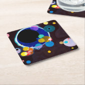 いくつかの円、ワシリー・カンディンスキー スクエアペーパーコースター (アングル)