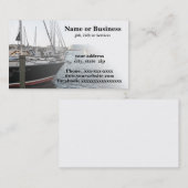 いくつかの帆船がドッキングした 名刺 (正面/裏面)