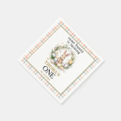 いくつかの復活祭バニーが1日の誕生日を回している スタンダードカクテルナプキン (角)