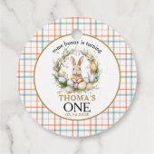 いくつかの復活祭バニーが1日の誕生日を回している フェイバータグ (裏面)