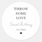 いくつかの愛カスタムウェディングパーティーDIY紙吹雪 ラウンドシール (正面)