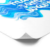 いくつかの波を青と白の水色の引用文する ポスター (角)