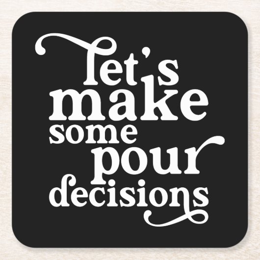 いくつかの結論を出そう スクエアペーパーコースター (正面)