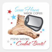 いくつかの英雄衣服キャップ、私の戦闘靴を着用 スクエアシール (正面)