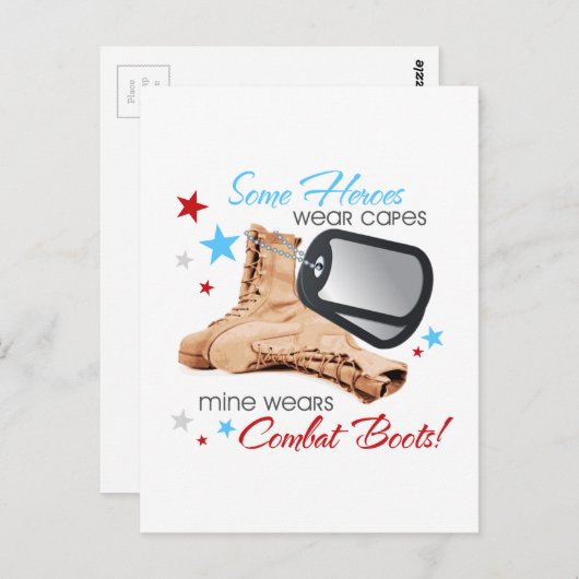 いくつかの英雄衣服キャップ、私の戦闘靴を着用 ポストカード (正面/裏面)