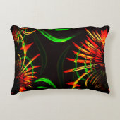 いくつかの葉草の花びら、花の色 アクセントクッション (正面)