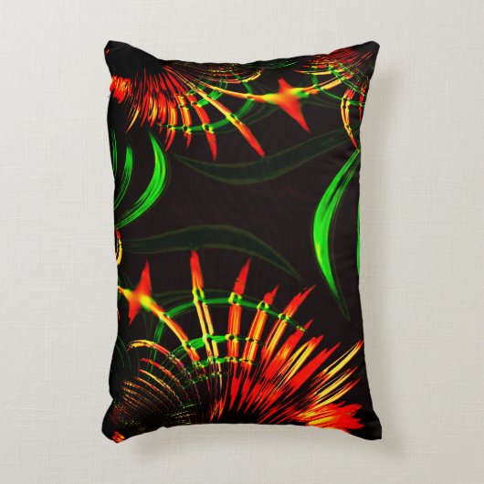 いくつかの葉草の花びら、花の色 アクセントクッション (正面(垂直))