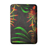 いくつかの葉草の花びら、花の色 バスマット (正面縦)