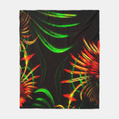 いくつかの葉草の花びら、花の色 フリースブランケット (正面)