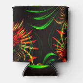 いくつかの葉草の花びら、花の色 缶クーラー (正面)