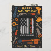 いくつかの誇りを持った子供の父親の日のギフトカードのパパ 招待状 (正面/裏面)