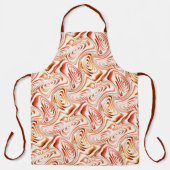 いくつかの赤い花または蝶を形成する繰り返し エプロン (正面)