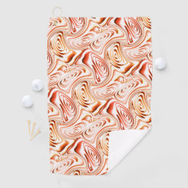 いくつかの赤い花または蝶を形成する繰り返し ゴルフタオル