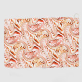 いくつかの赤い花または蝶を形成する繰り返し ゴルフタオル (横)