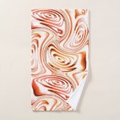 いくつかの赤い花または蝶を形成する繰り返し バスタオルセット (ハンドタオル)