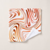 いくつかの赤い花または蝶を形成する繰り返し バスタオルセット (ウォッシュタオル)