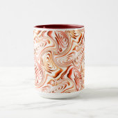 いくつかの赤い花または蝶を形成する繰り返し マグカップ (中央)