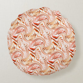 いくつかの赤い花または蝶を形成する繰り返し ラウンドクッション