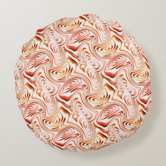 いくつかの赤い花または蝶を形成する繰り返し ラウンドクッション (裏面)