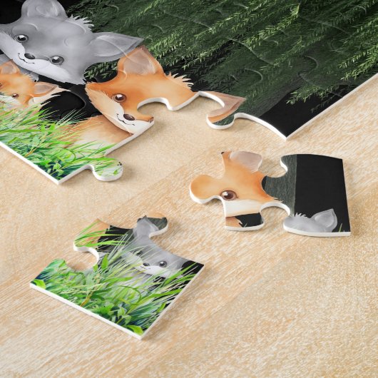 いくつかの違う動物科パズル ジグソーパズル (側面)