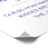 いくつのキスネイビーブルーブライダルシャワーゲーム ポスター (角)