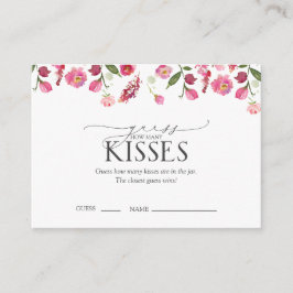 いくつのキスピンクブライダルシャワーゲーム エンクロージャーカード