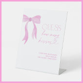 いくつのキスピンクボウブライダルシャワー 台座サイン