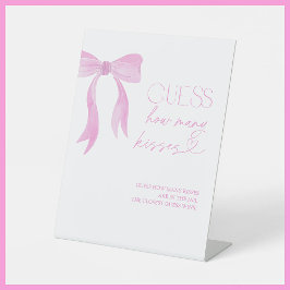 いくつのキスピンクボウブライダルシャワー 台座サイン