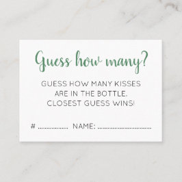 いくつのキスレモンブライダルシャワーゲーム 名刺