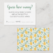 いくつのキスレモンブライダルシャワーゲーム 名刺 (正面/裏面)