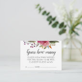 いくつのキス花ブライダルシャワーゲーム エンクロージャーカード (スタンド正面)