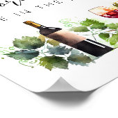 いくつエレガントのコルクワイナリーゲームブライダルシャワー ポスター (角)