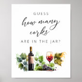 いくつエレガントのコルクワイナリーゲームブライダルシャワー ポスター (正面)