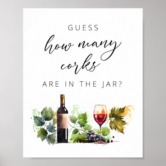 いくつエレガントのコルクワイナリーゲームブライダルシャワー ポスター (正面)