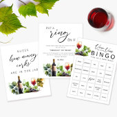 いくつエレガントのコルクワイナリーゲームブライダルシャワー ポスター