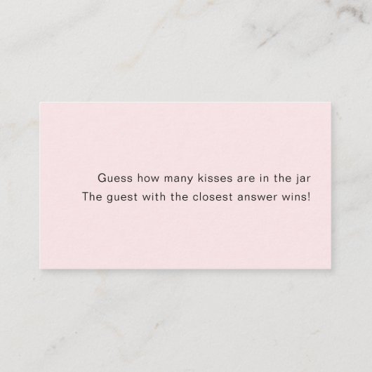 いくつモダンのキスブライダルシャワー エンクロージャーカード (裏面)