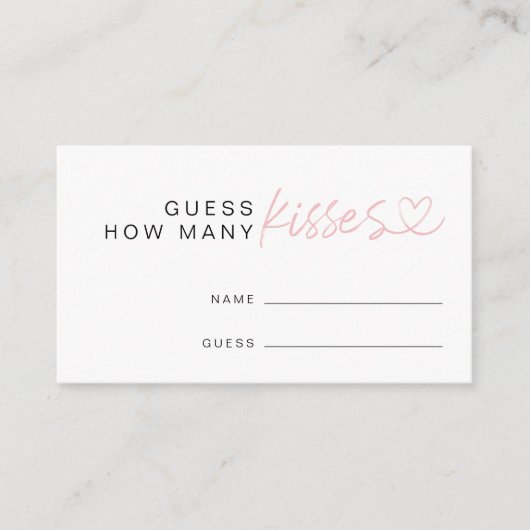 いくつモダンのキスブライダルシャワー エンクロージャーカード (正面)