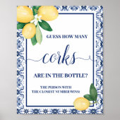 いくつ地中海ののコルクのシャワーゲームを推測 ポスター (正面)